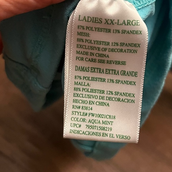 🔥TANGERINE FULL ZIPPER JACKET.Size:XXL COLOR:Sea Green Very Stretchy! - Picture 8 of 10